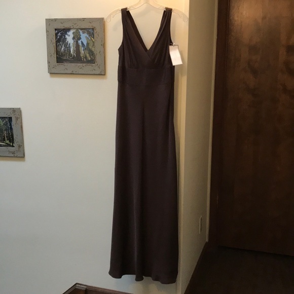 J. Crew 100% silk brown evening gown - Picture 1 of 4